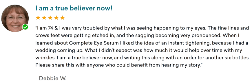 Complete Eye Serum Customer Reviews